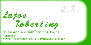 lajos koberling business card